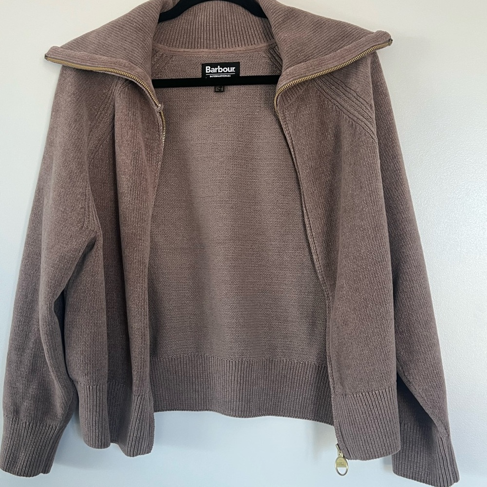 Barbour Taupe Knit Jacket